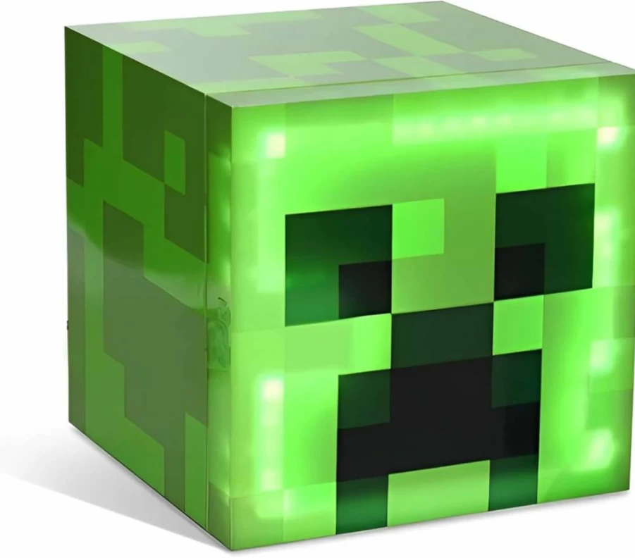 Ukonic Minecraft Creeper Mini Fridge 6.7L Green Cooler for Bedroom, Office, Gaming Room - Portable 10.4 x 10 x 10 Inches