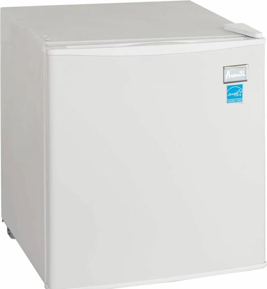 Avanti 1.7 Cu.Ft Mini Fridge with Compressor Cooling, Reversible Door, Adjustable Shelves & Auto Defrost for Home, Office, Dorm - Black Compact Refrigerator