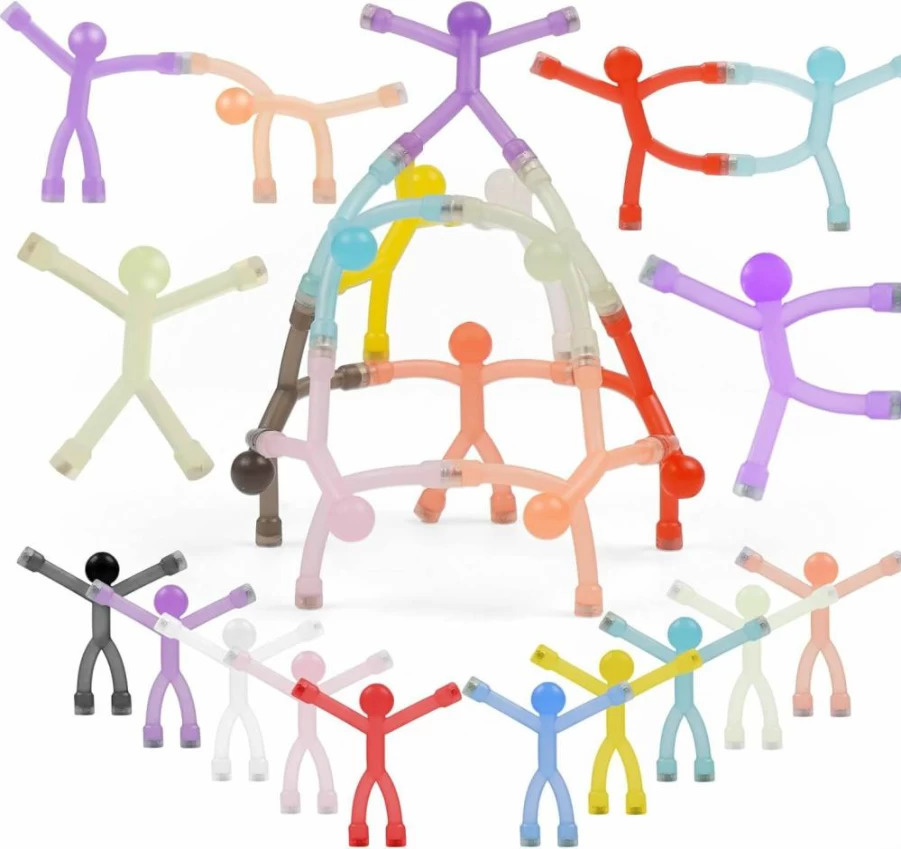 Grtard 20 Pack Mini Magnetic People - Colorful Refrigerator Magnets for Whiteboard, Office, Door & Fridge Decor
