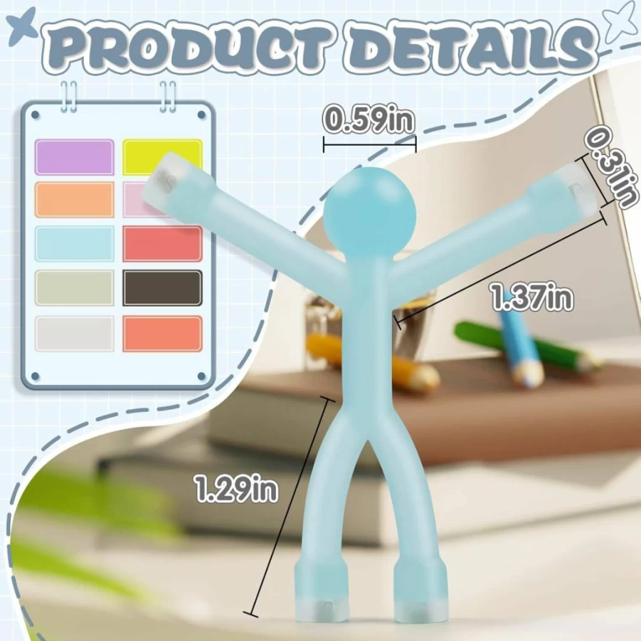 Grtard 20 Pack Mini Magnetic People - Colorful Refrigerator Magnets for Whiteboard, Office, Door & Fridge Decor