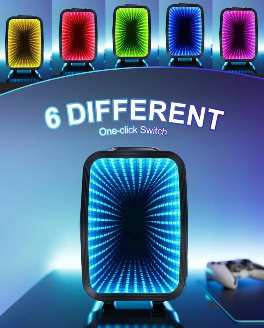 LIGIANT MF01C Mini Fridge with 7 Light Modes, Quiet Cooling & Warming, AC/DC Power, 4L Capacity for Bedroom, Office, Car, and Gaming Room