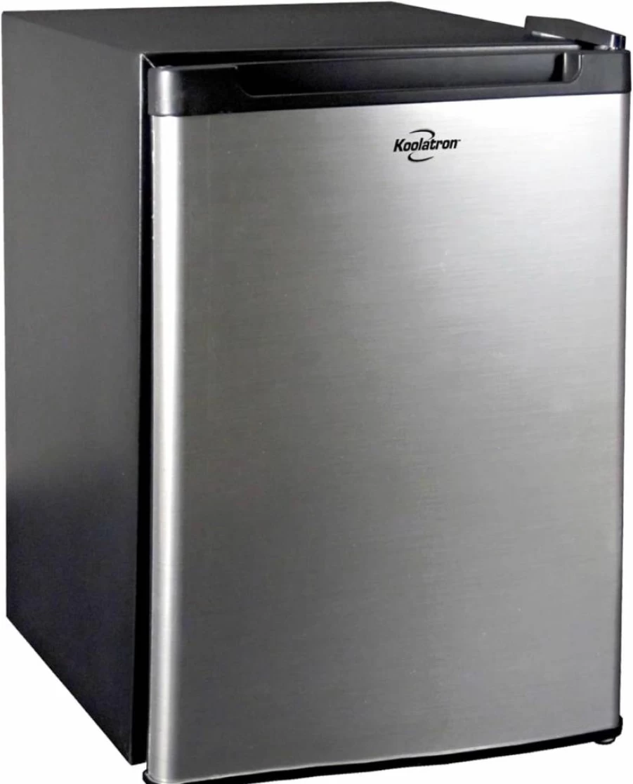 Koolatron 1.76 Cu Ft Compact Mini Fridge with Freezer - 12V/110V Portable Refrigerator for Trucks, Kitchen, Bedroom, Office & Dorm, Energy Efficient, White