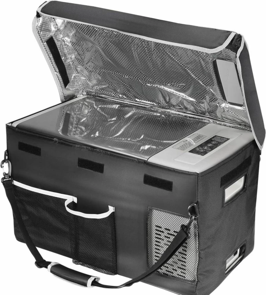 BougeRV 12V/24V Portable Car Refrigerator 30QT Compressor Cooler Freezer for Truck RV SUV Camping -8°F to 50°F DC 12/24V AC 110-240V