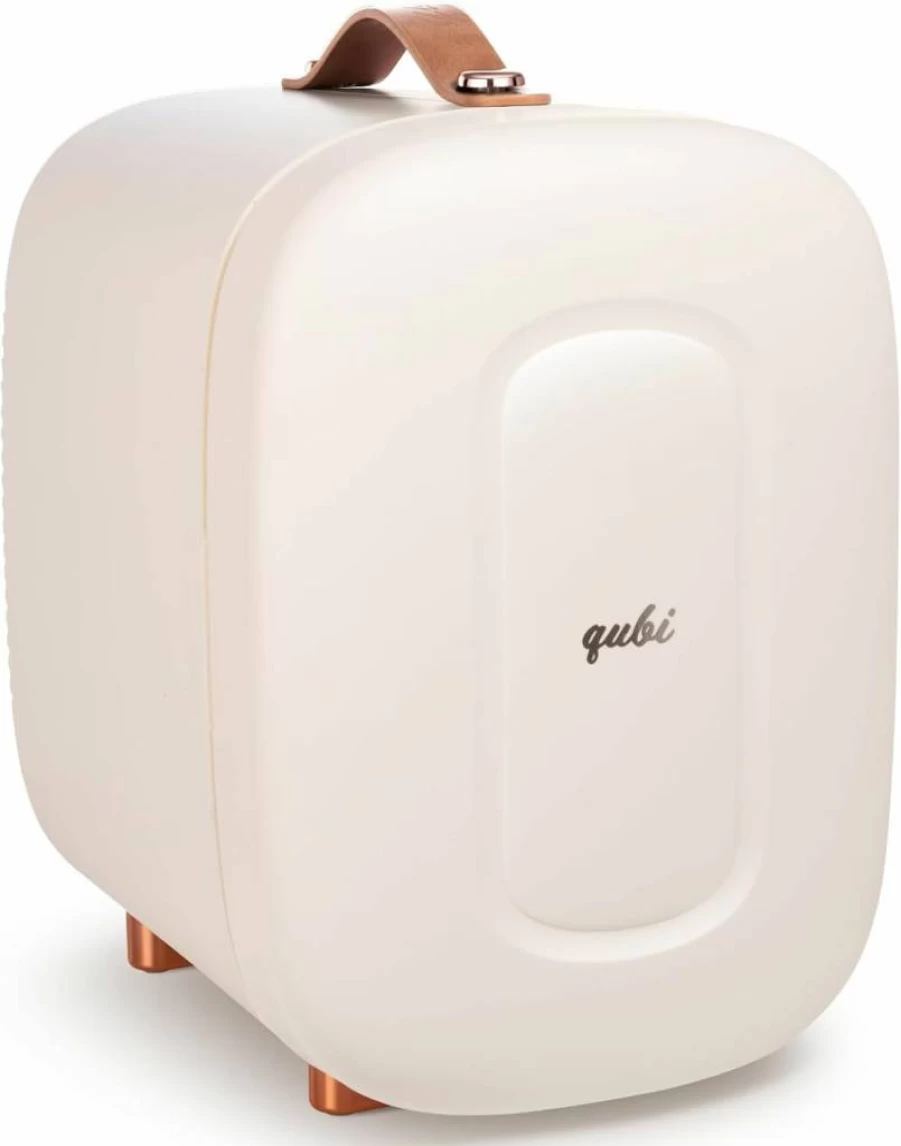 QUBI Mini Fridge 5L - Compact Skincare & Makeup Cooler, Portable Cosmetic Fridge for Beauty Products, Cream White