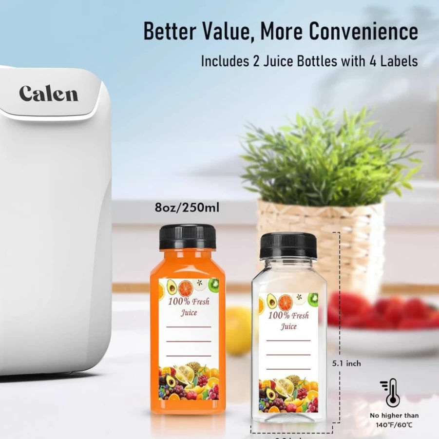 CALEN 6L Mini Fridge Portable Skincare Cooler for Bedroom Office Dorm Car - 8 Can Capacity AC/DC Small Refrigerator for Food Drinks Cosmetics with 2 Free Bottles