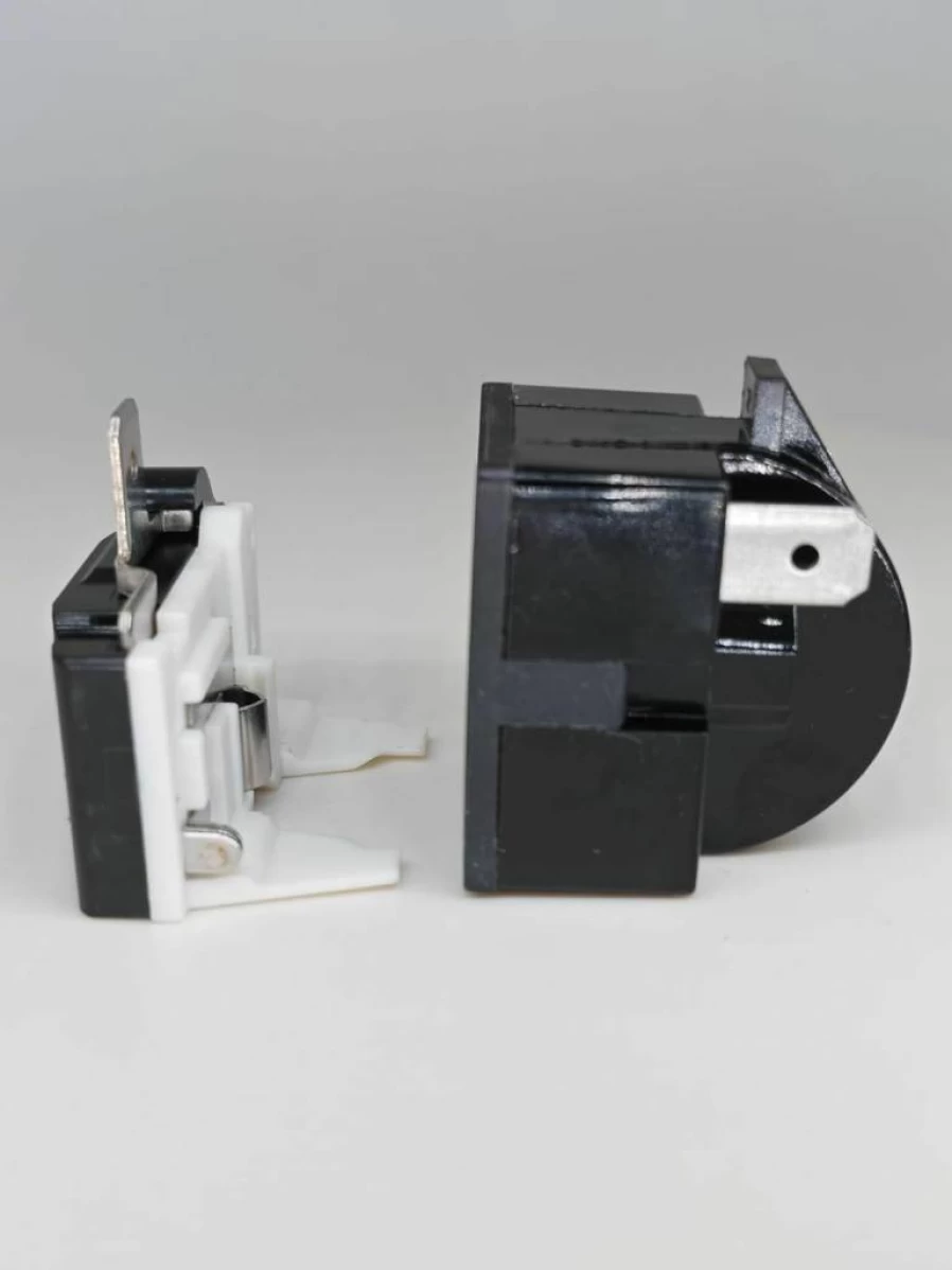 2-Pin PTC Refrigerator Starter Relay and Overload Protector Replacement - 2-Piece Set (Generic)