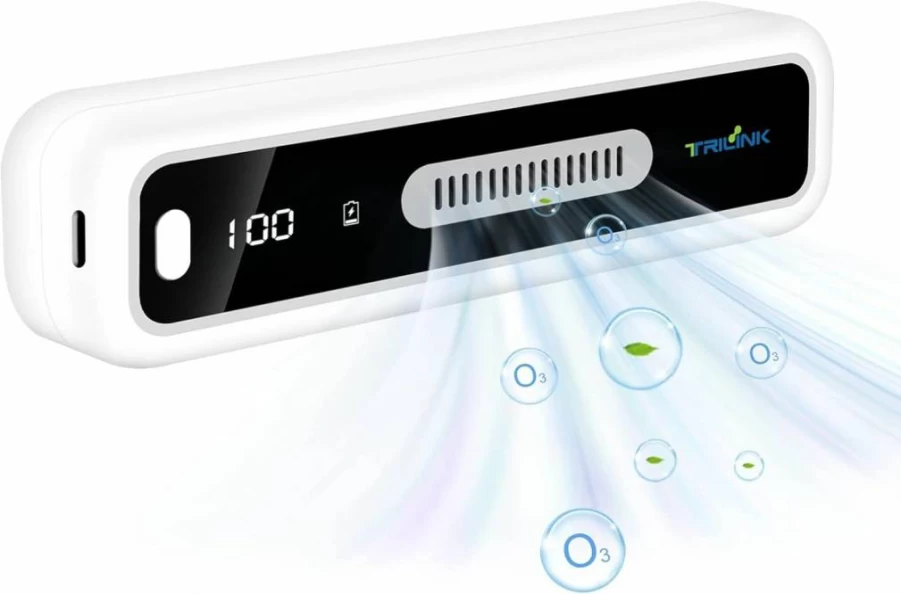 TRILINK Mini USB Fridge Deodorizer - Portable Rechargeable Odor Eliminator for Refrigerator, Car, Closet, Wardrobe - Long Lasting Freshness, No More Baking Soda or Charcoal Bags Needed
