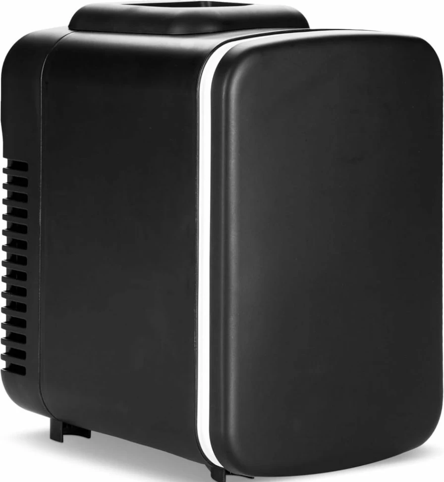 Simple Deluxe 4L Mini Fridge - Portable Cooler and Warmer for Skincare, Beverages, Food, Cosmetics | Freon-Free Compact Refrigerator | Black