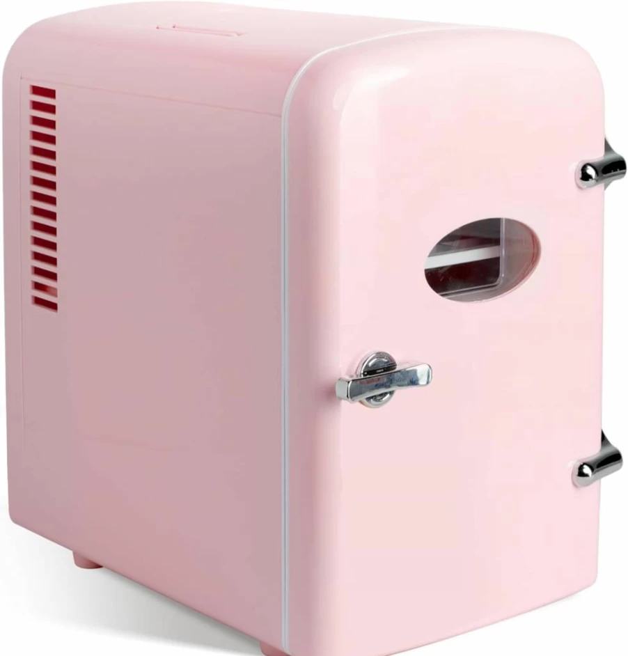 Simple Deluxe 4L Mini Fridge Cooler & Warmer - Portable, Freon-Free, for Skincare, Beverages, Food, Cosmetics - Compact Refrigerator for Bedroom, Office, Dorm - White