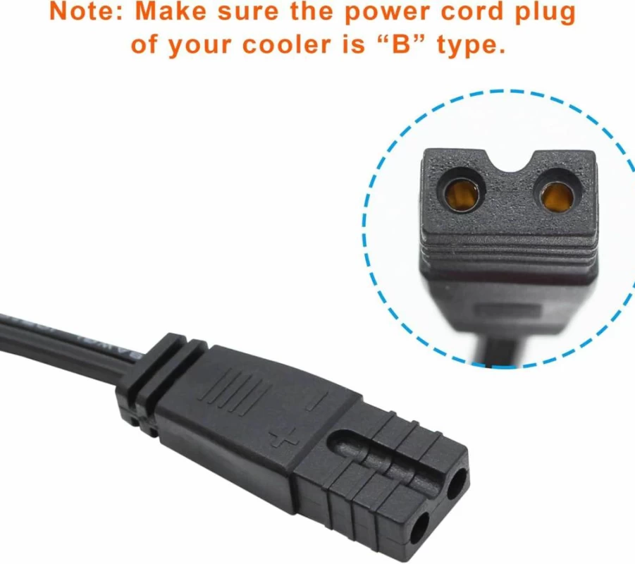 Xilaghy 12V Car Cigarette Lighter Power Cord with On/Off Switch, 2-Pin DC Extension Cable for Car Fridge Cooler, LED Indicator, 2M (6.5Ft) Replacement Lead