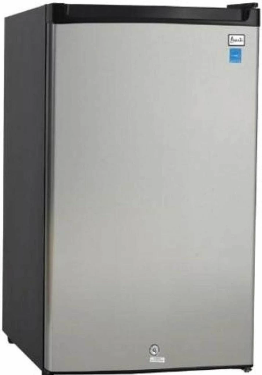 Avanti AR4456SS 4.4 Cu Ft Compact Stainless Steel Refrigerator with Black Finish