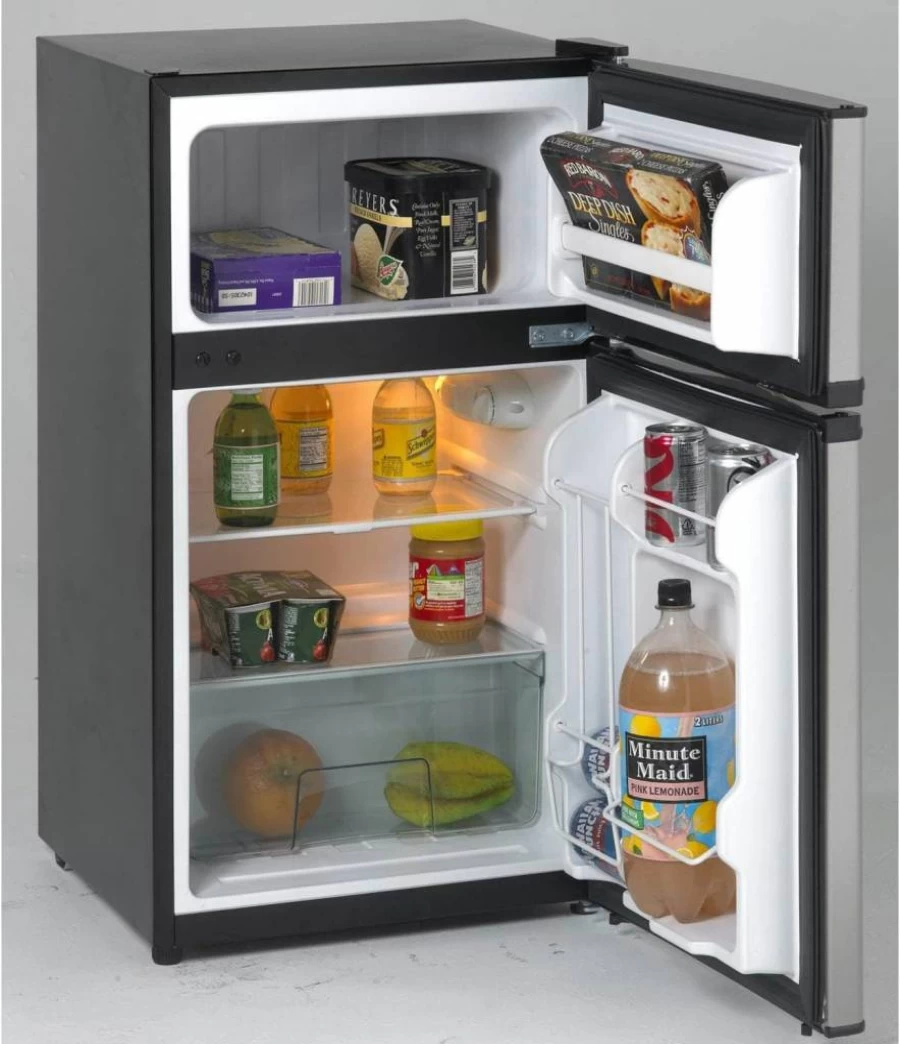 Avanti AR4456SS 4.4 Cu Ft Compact Stainless Steel Refrigerator with Black Finish