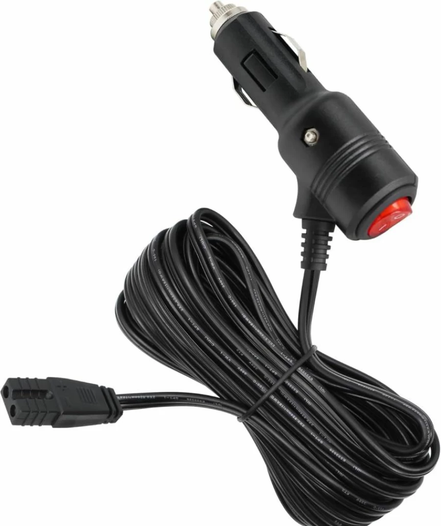 Xilaghy 12V Car Cigarette Lighter Power Cord with On/Off Switch, 4M DC Extension Cable for Car Fridge Cooler, LED Indicator, 2-Pin Replacement Lead