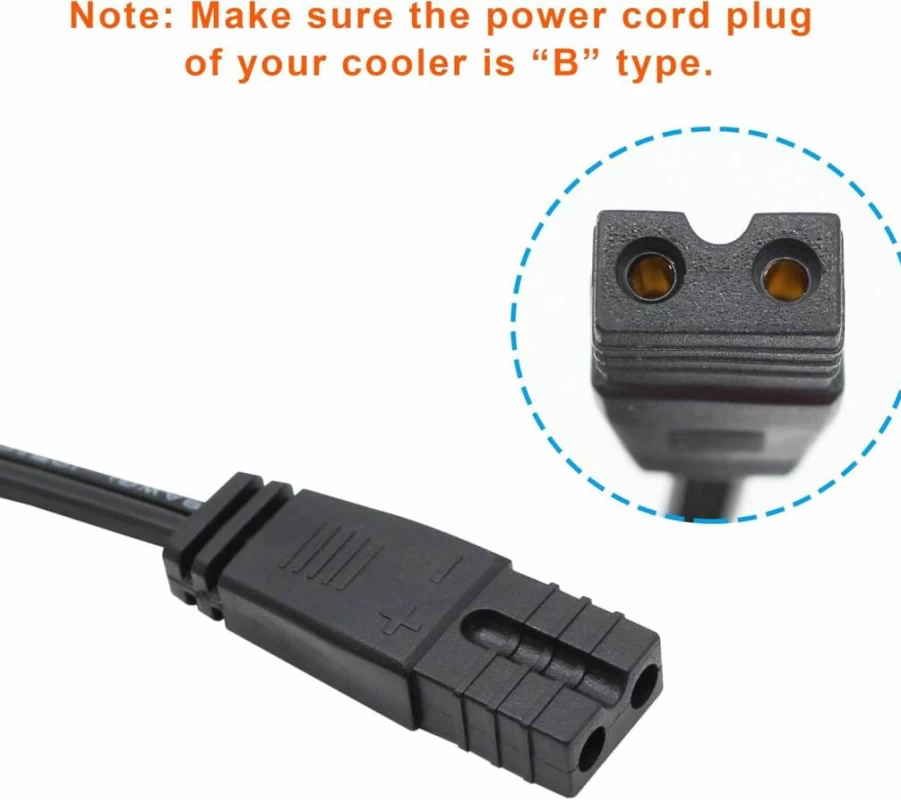 Xilaghy 12V Car Cigarette Lighter Power Cord with On/Off Switch, 4M DC Extension Cable for Car Fridge Cooler, LED Indicator, 2-Pin Replacement Lead