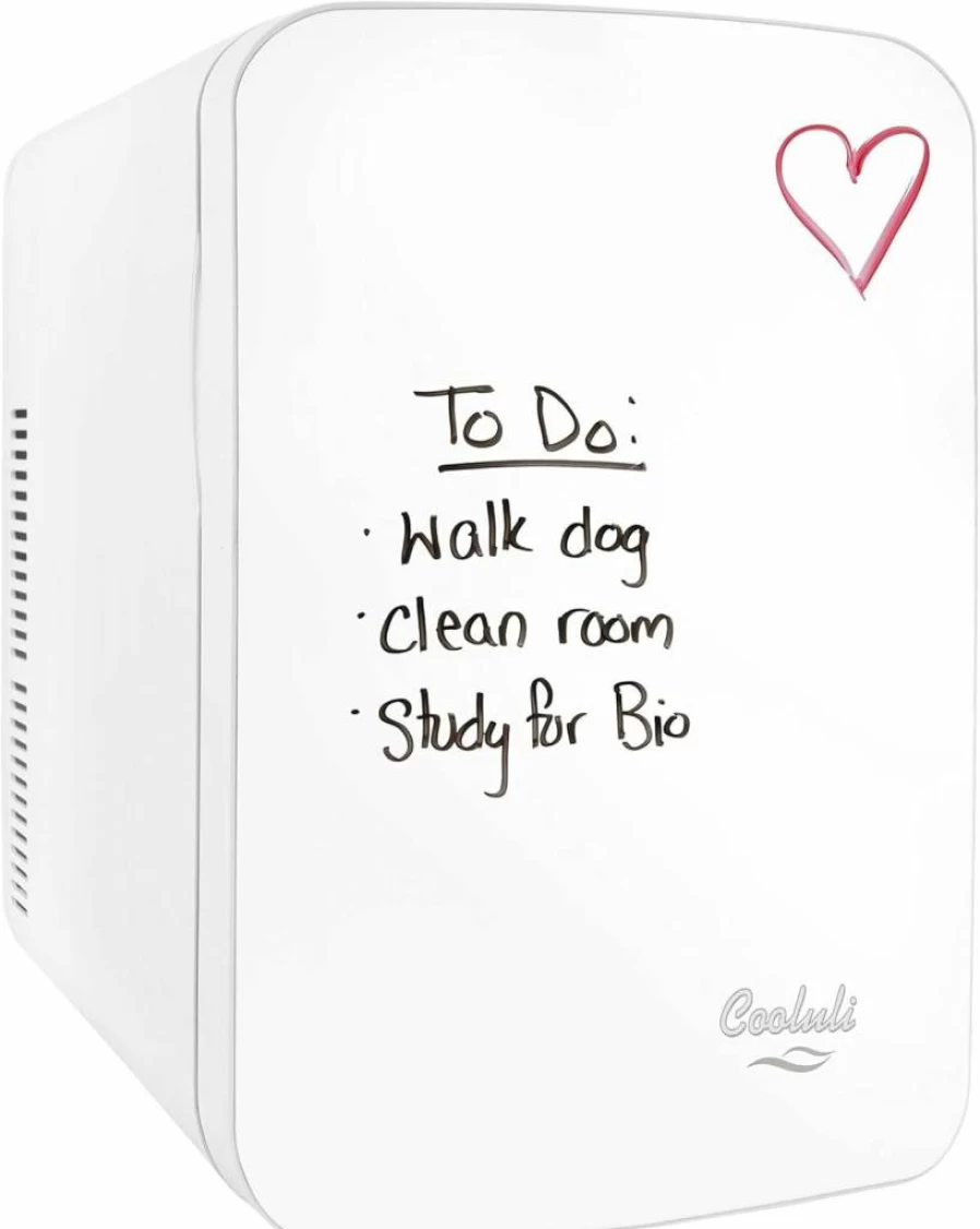 Cooluli 15L Portable Mini Fridge with Magnetic Blackboard - Energy Efficient Compact Refrigerator for Car, Office, Travel & Dorm | V15Le2Bk