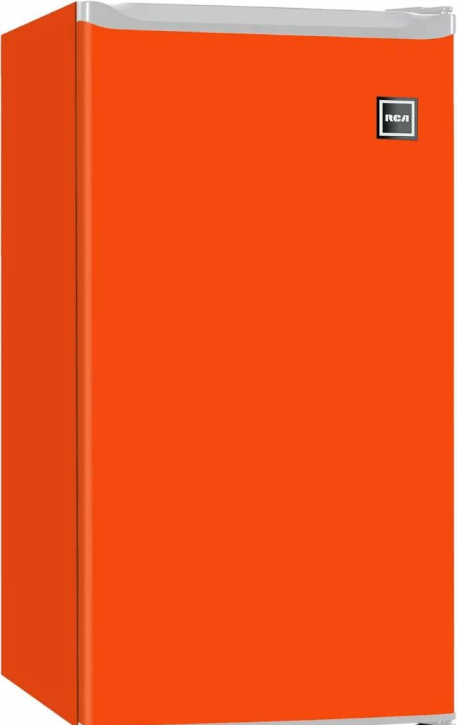 ARCTIC CHEF 3.2 Cu.Ft Mini Fridge with Freezer - Adjustable Thermostat, Reversible Door, Compact for Dorm, Office, RV, Garage - Energy Efficient, Orange
