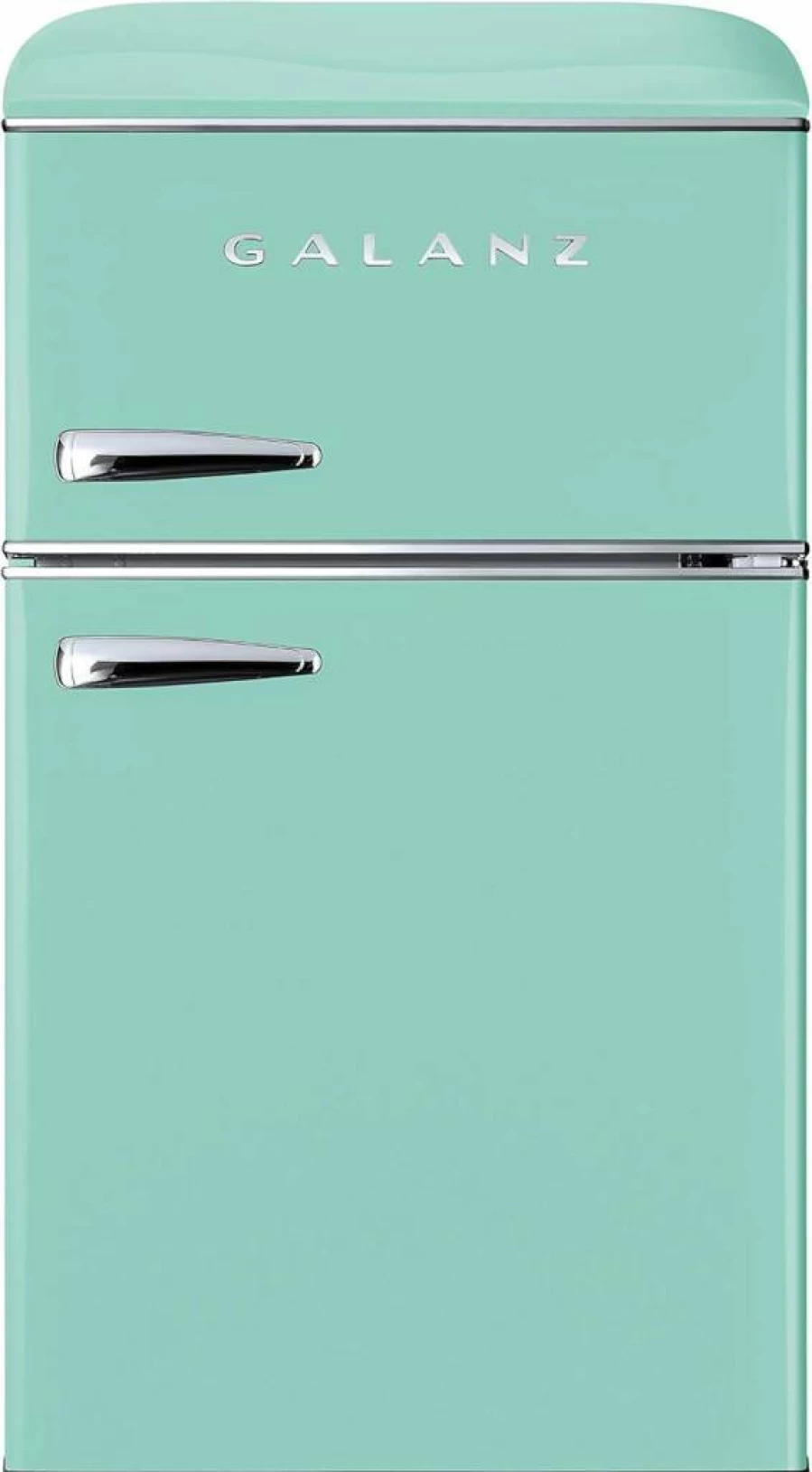 Galanz 2.5 Cu Ft Retro Mini Fridge - Black Compact Refrigerator with Adjustable Thermostat & Single Door