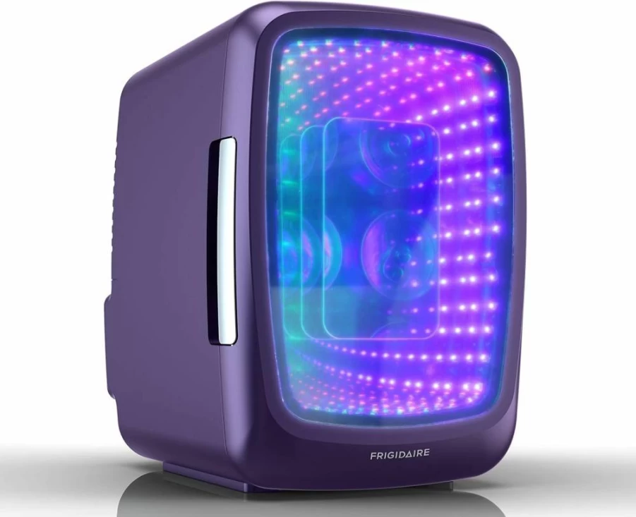 Frigidaire 17.9 Cu Ft Purple Haze LED Gaming Mini Fridge with Glass Door for Beverages