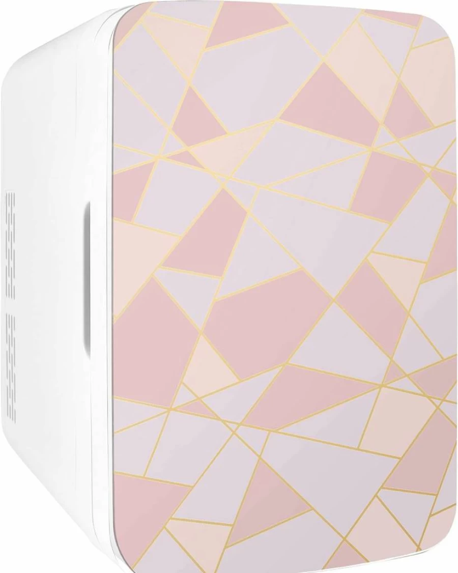 Cooluli 10L Portable Mini Fridge - AC/DC Powered Cooler & Warmer for Food, Drinks, Skincare - Compact Refrigerator for Bedroom, Office, Car, Dorm - 12V/110V White Fridge with Glass Front
