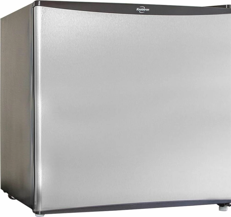Koolatron 1.6 Cu Ft Compact Mini Fridge with Freezer for Home, Office, Dorm - Energy Efficient, Portable, White Cooler for Beverages, Wine, Snacks