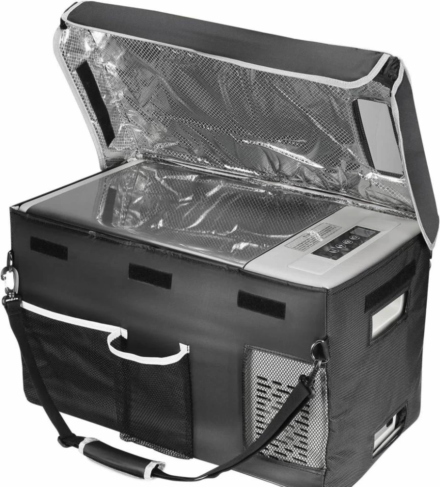 BougeRV 12V Portable Car Refrigerator 23QT -12V/24V DC & 110-240V AC Compressor Cooler for Truck, RV, Camping, Travel, Road Trips, Tailgating (-8°F to 50°F)