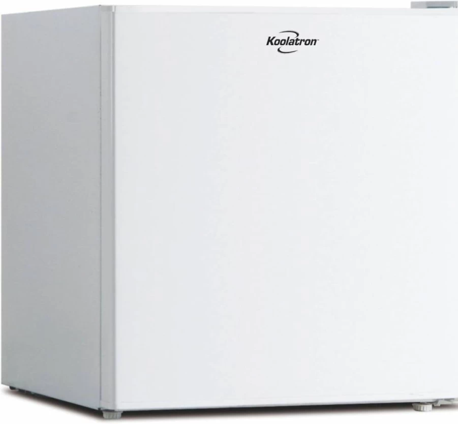 Koolatron 1.7 Cu Ft Compact Mini Fridge with Freezer for Home, Office, Dorm - Energy Efficient, Portable, White Cooler for Beverages, Wine, Snacks