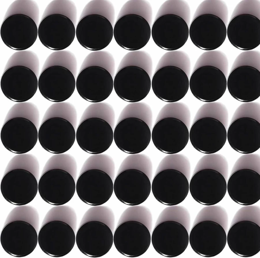 ZDZBLX 20-Pack Small Round Refrigerator Magnets, Strong Heavy Duty Fridge Magnets for Whiteboard, Locker, Office, Kitchen, Crafts - Black
