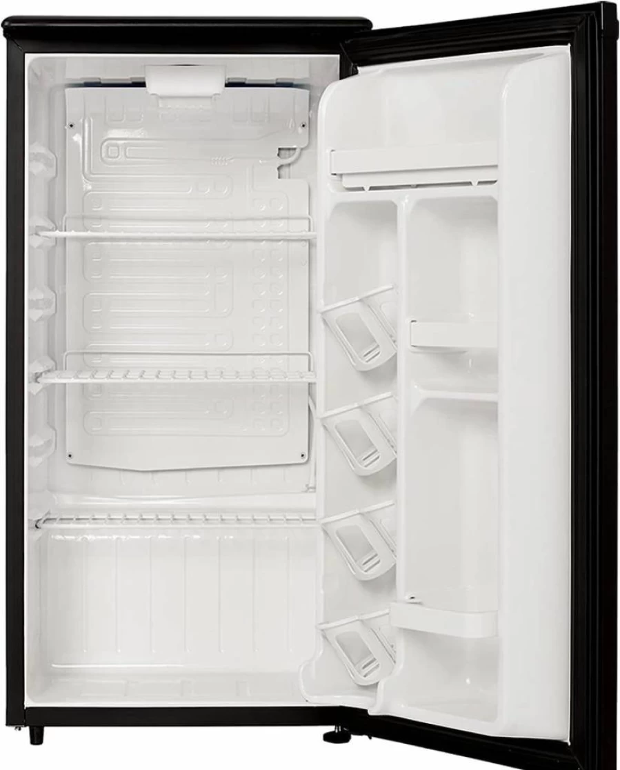 Roomwell 3.3 Cu Ft Mini Refrigerator - Compact Single Door Fridge with Auto Defrost, Reversible Design, Glass Shelf - Ideal for Bedroom, Dorm, Office