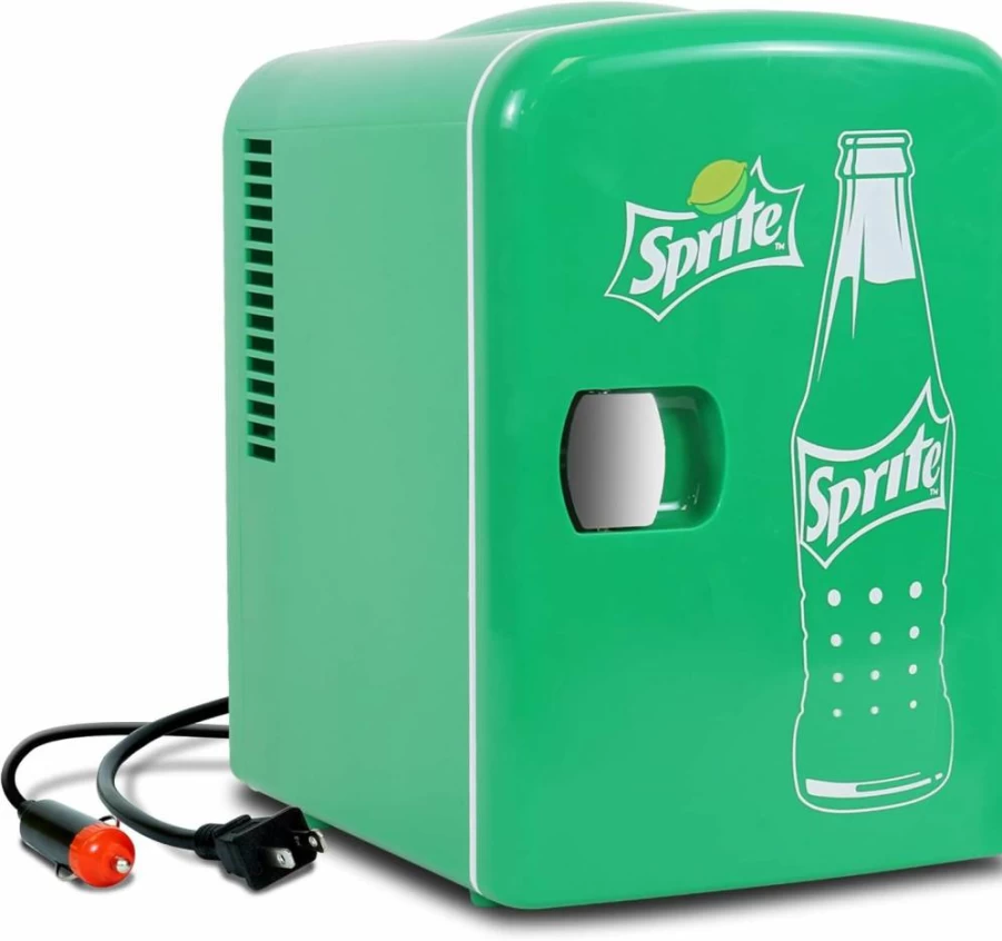 Koolatron Mini Fridge - 8 Can Portable Cooler for Drinks, Soda, Wine, Breast Milk, 12V/110V Power, Ideal for Car, Office, Dorm, Outdoor, and Home Use