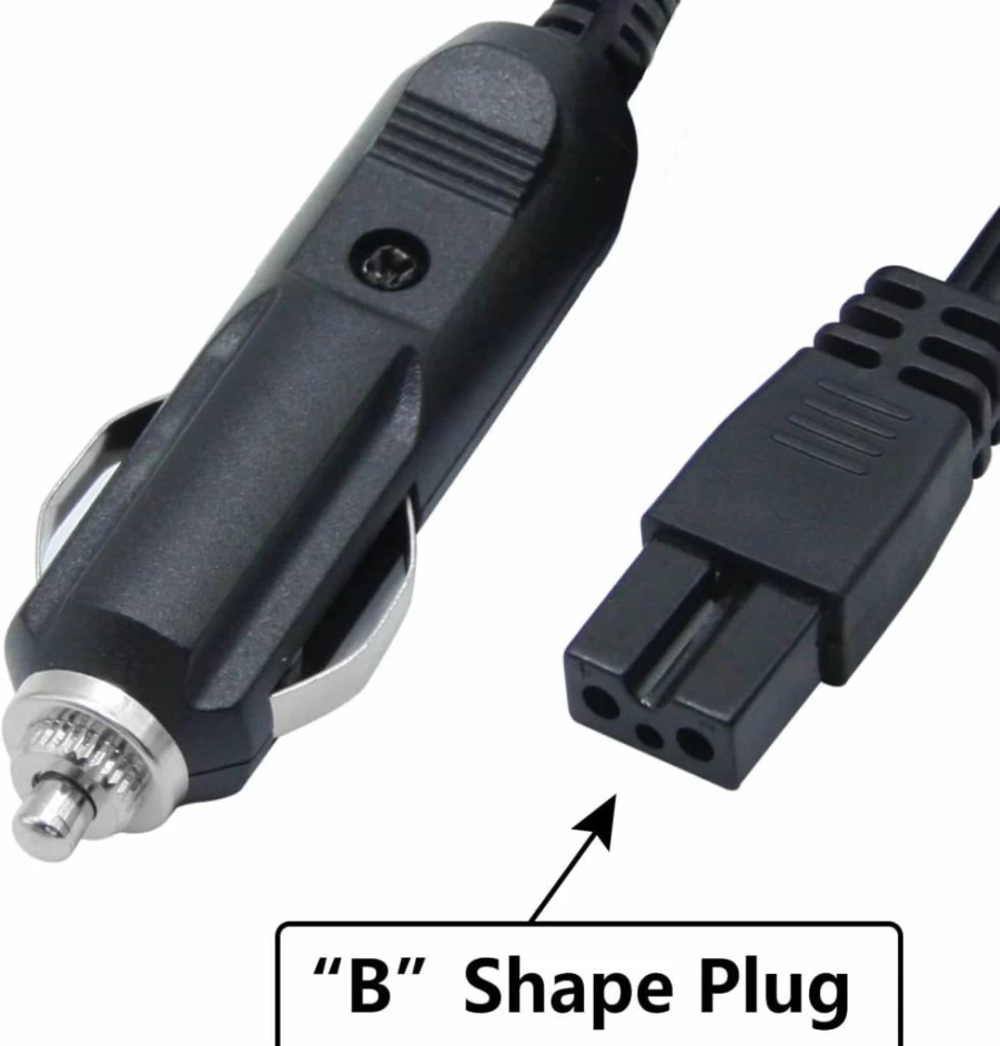 Maixbomr 12V 2 Pin Car Cooler Power Cord - 3M/9Ft Replacement Cable for Portable Refrigerator & Mini Fridge