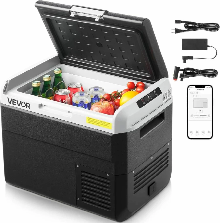 VEVOR 12V Portable Car Freezer 10 Quart Compact Compressor Cooler for Travel and Camping
