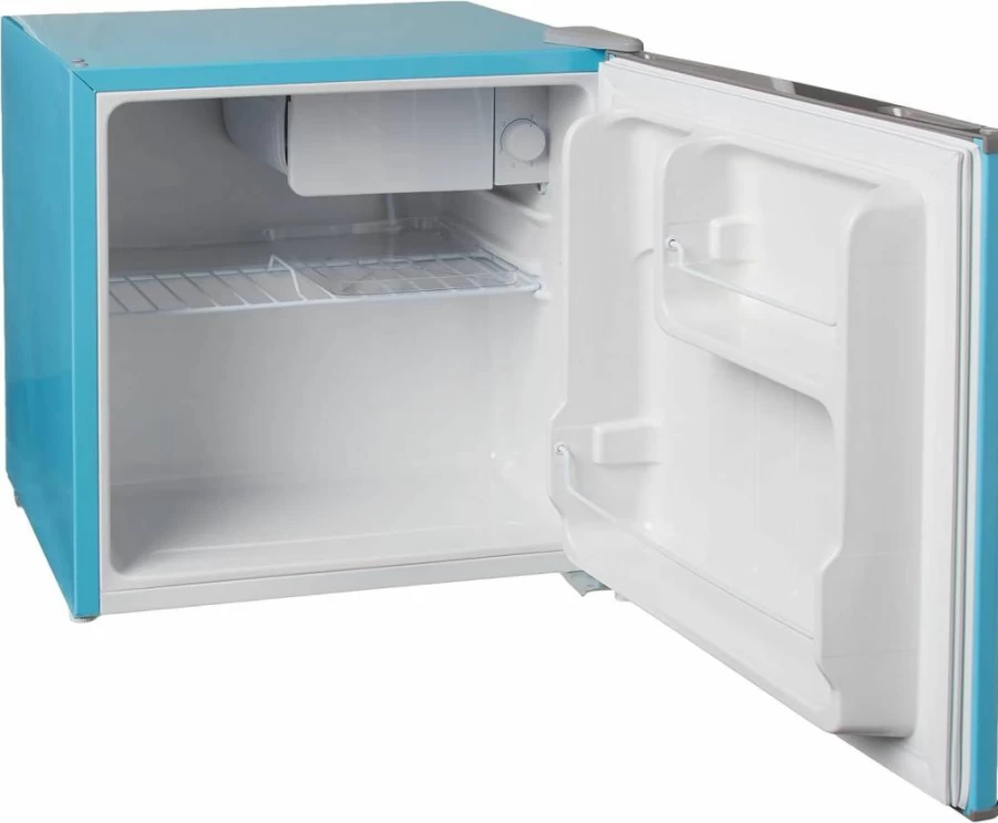 RCA RFR115 1.6 Cu Ft Compact Refrigerator in Blue, Energy Efficient Mini Fridge for Home, Office, or Dorm