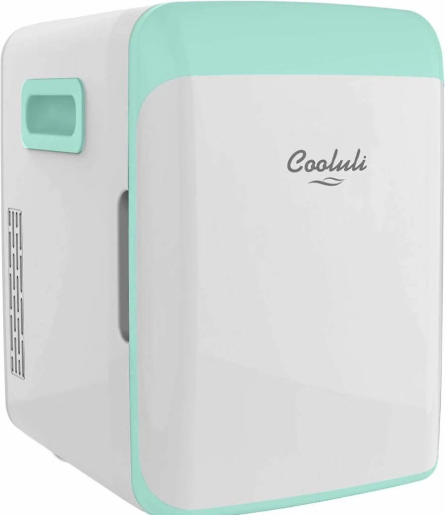 Cooluli 15L Portable Mini Fridge - AC/DC Powered Cooler & Warmer for Food, Drinks, Cosmetics - Compact Refrigerator for Bedroom, Office, Car, Dorm (White)