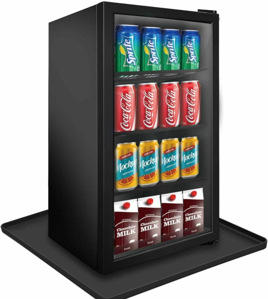 Igloo 1.6 Cu.Ft. Mini Fridge with Adjustable Thermostat, Glass Shelves, Freezer Compartment & Drip Tray - Energy Efficient Compact Refrigerator in Black
