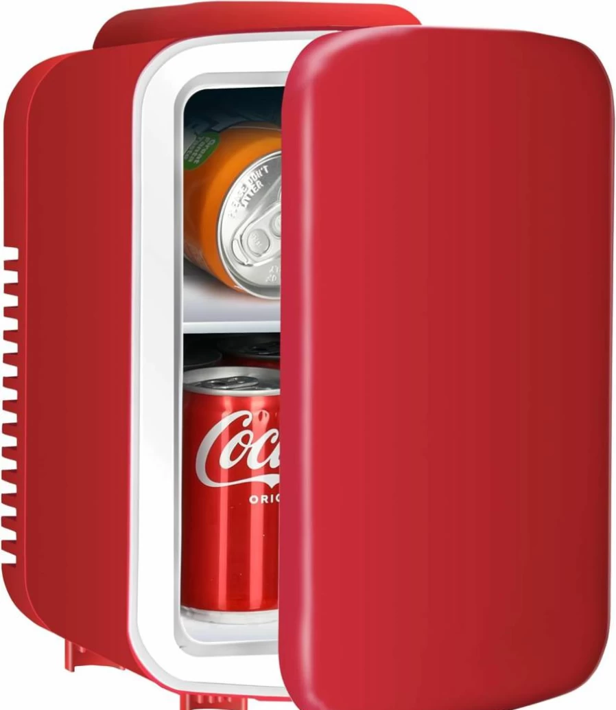 YSSOA 4L Portable Mini Fridge Cooler and Warmer for Food, Drinks, Skincare - Compact AC/DC Power for Office, Dorm, Bedroom - White