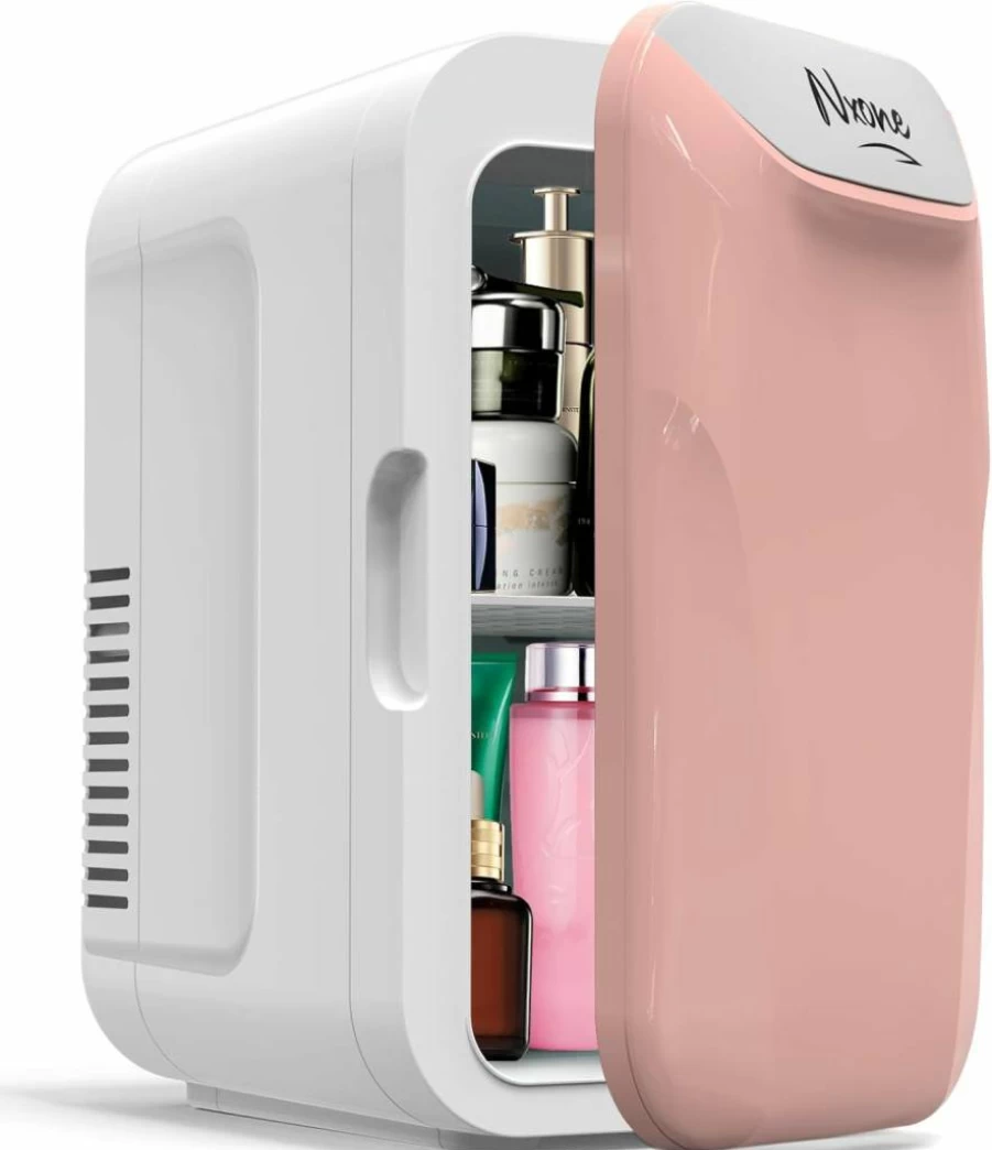 NXONE 8 Can Mini Fridge - 6L Portable Thermoelectric Cooler & Warmer for Cosmetics, Food, Bedroom, Office, Dorm, Car - 110V AC/12V DC Small Refrigerator
