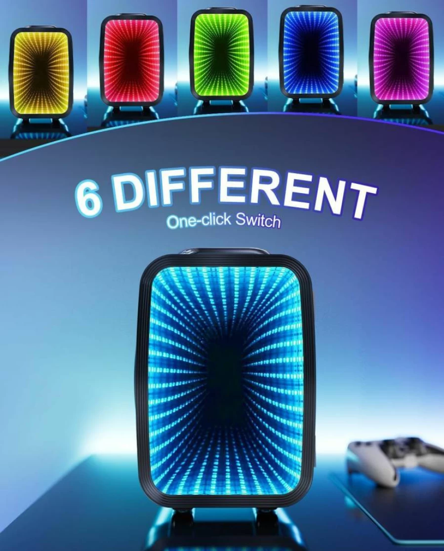 LIGIANT MF01C Mini Fridge with 7 Light Modes, Quiet Cooling & Warming, AC/DC Power, 4L Capacity for Bedroom, Office, Car, and Gaming Room