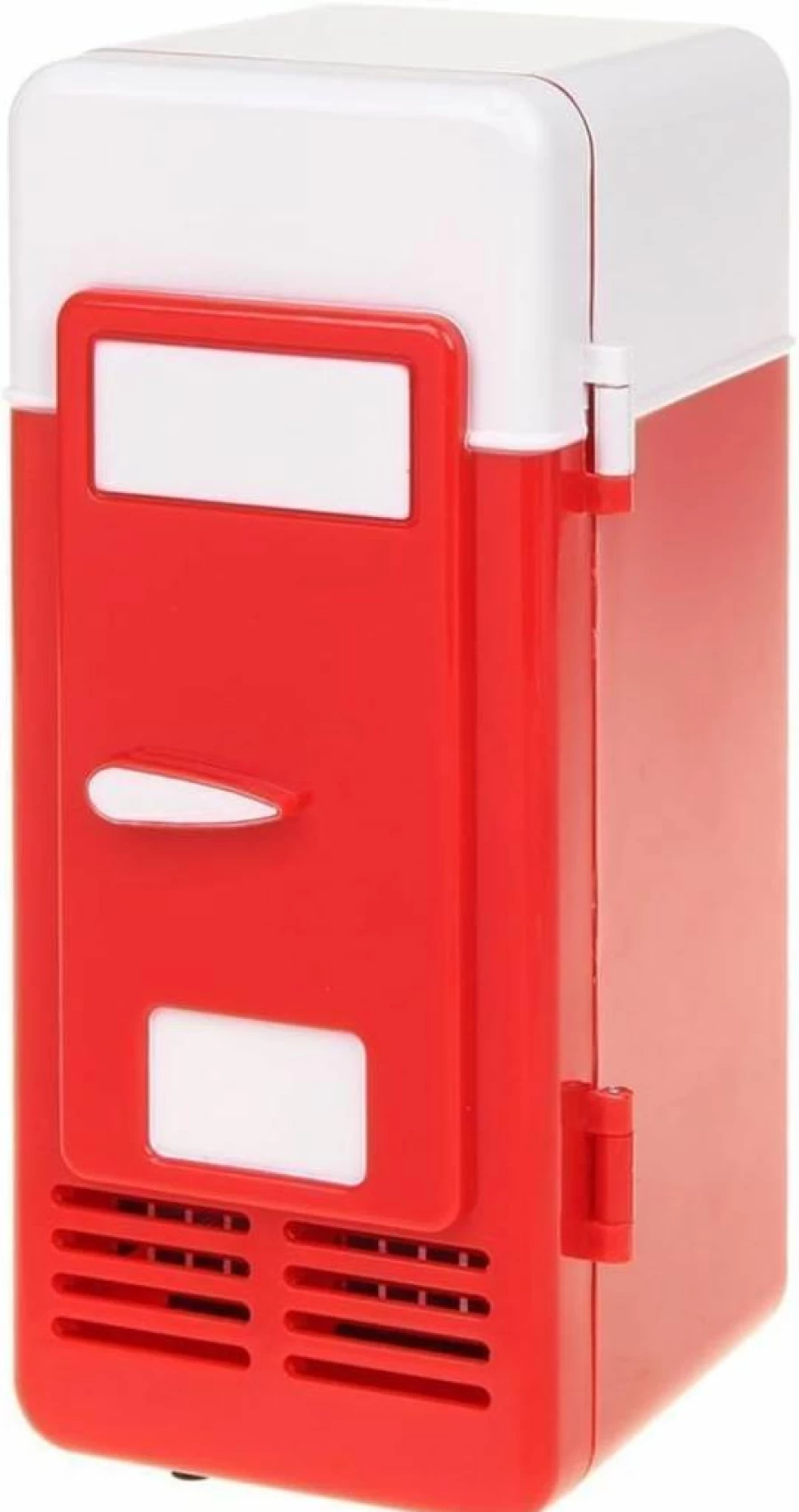 ThreeH Mini USB Fridge Cooler and Warmer for Beverage Cans - Portable Red & Black Cooler for Computer, Laptop, Office, and Car Use