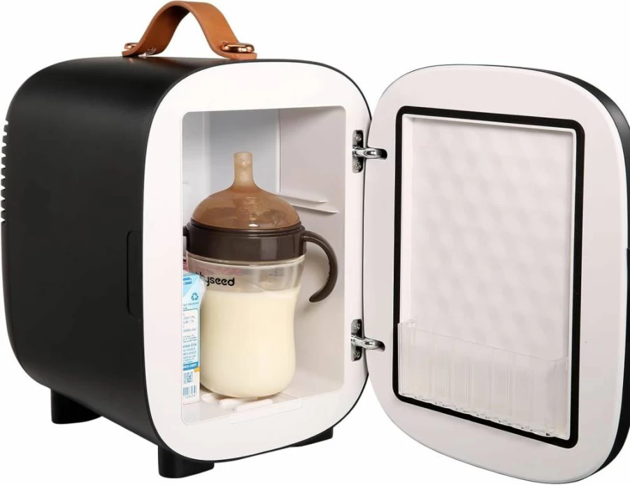 VEVOR 10L Mini Fridge - Portable AC/DC Cooler & Warmer for Drinks, Skincare, Breast Milk, Office, Dorm, Car, Travel, White Compact Refrigerator