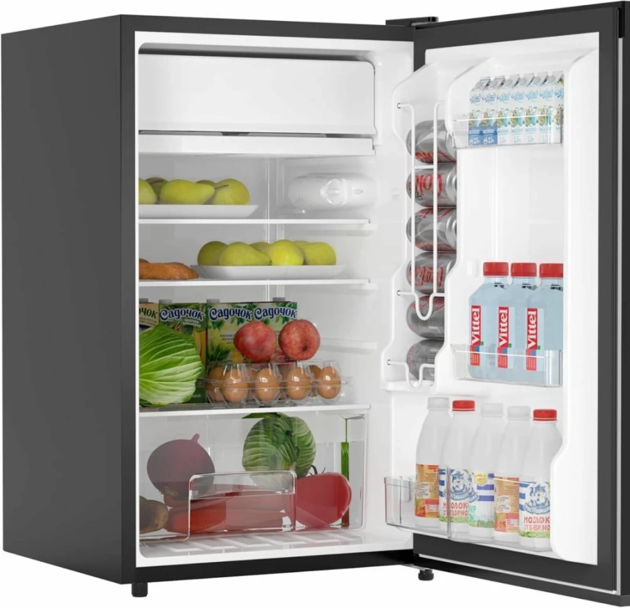 Jojoka 4.3 Cu.Ft Compact Mini Fridge with Freezer, Single Door Refrigerator with Adjustable Temperature, Removable Shelves & Crisper for Bedroom, Dorm, Office, RV