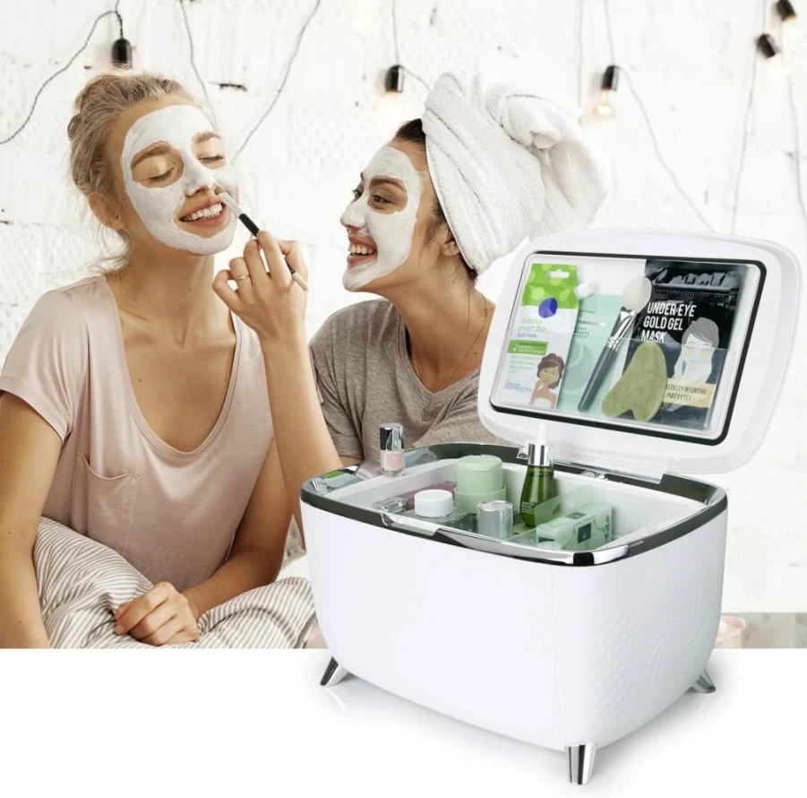 PERSONAL CHILLER 6L Mini Skincare Fridge - Portable Cosmetic Cooler for Beauty Products, Beverages, Home & Bedroom, Low Noise Compact Refrigerator