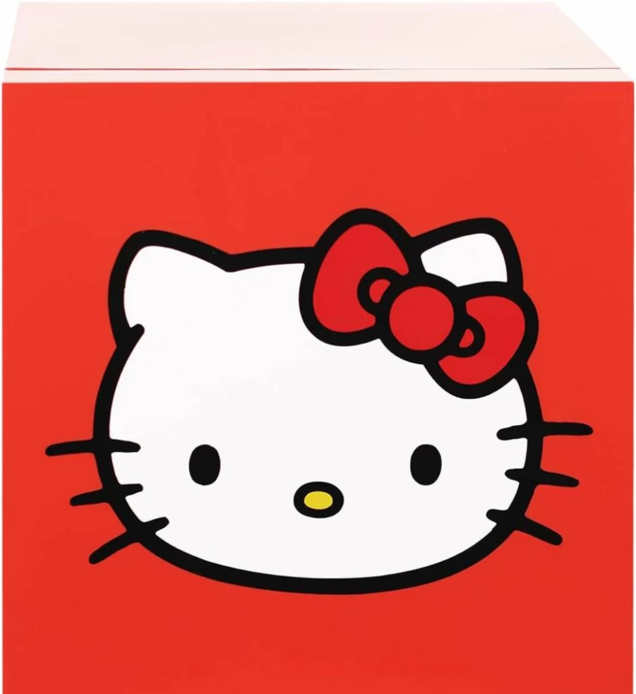Ukonic Hello Kitty Mini Fridge 6.7L Red Thermoelectric Cooler for Bedroom, Dorm, RV - AC/DC Powered Compact Storage for 9 Cans