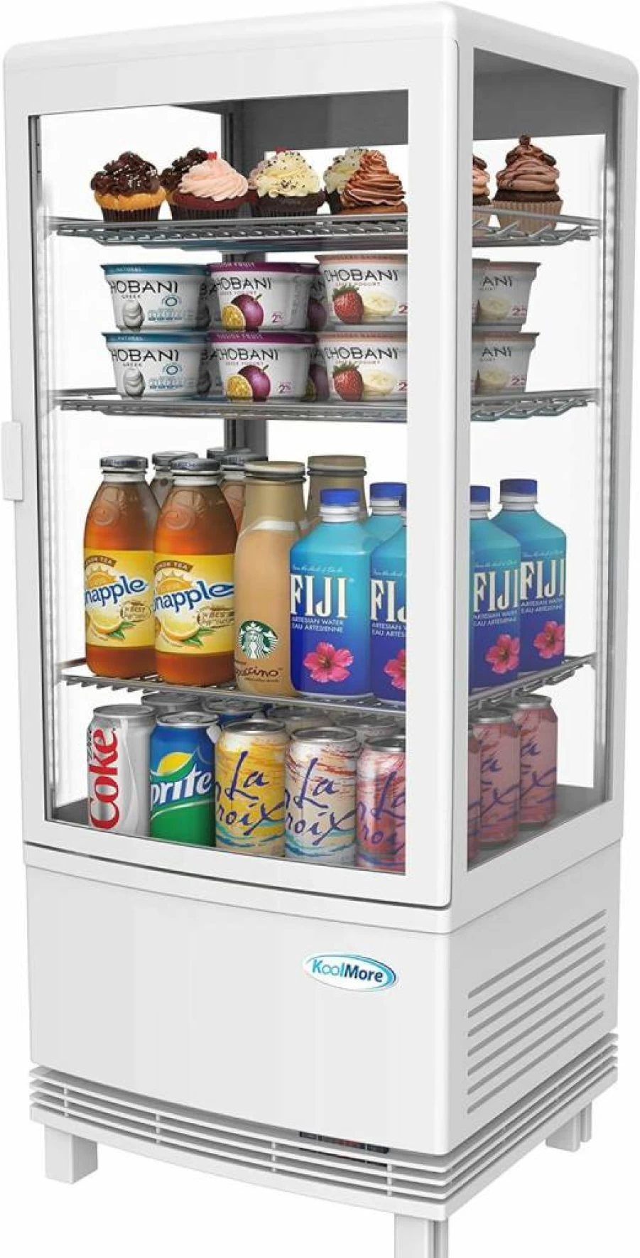 KoolMore 3-Door Commercial Refrigerator CDCU-3C-WH, Energy Efficient White Commercial Cooler for Restaurants & Businesses