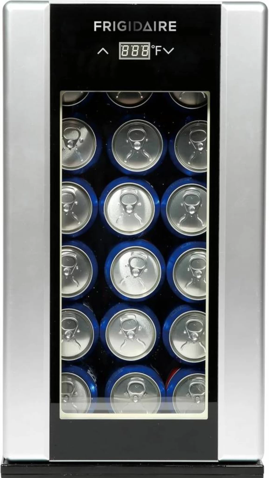 Frigidaire Retro Mini Fridge - Thermoelectric Beverage Cooler for 18 Cans or 4 Wine Bottles, Stainless Steel Compact Drink Refrigerator